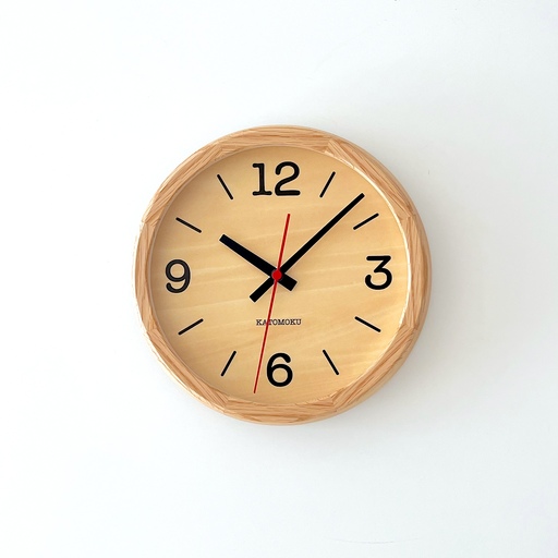 KATOMOKU muku clock 木製掛け時計（オーク）km-136OA
