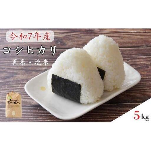《 令和7年産 》黒米・塩米（コシヒカリ）約5kg ／ お米 米 精米 白米 コシヒカリ こしひかり 5kg 令和7年 千葉県