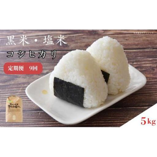 【定期便9回】黒米・塩米（コシヒカリ）約5kg
