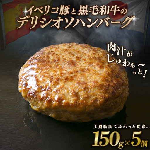 [黒毛和牛とイベリコ豚]ハンバーグ 150g×5個 [ ハンバーグ ]
