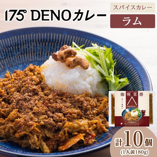 175DENOスパイスラムカレー 10袋（無水カレー180g×10）