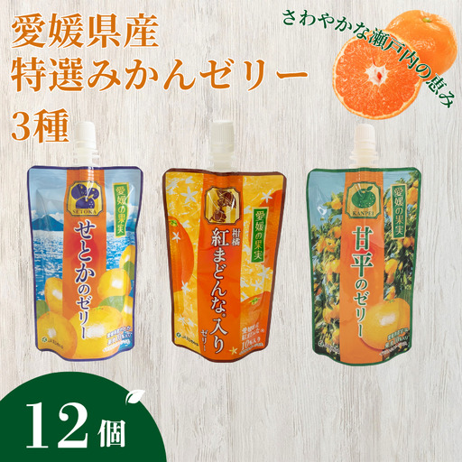 飲むゼリー 特選柑橘詰合せ 150g×12個 3種|