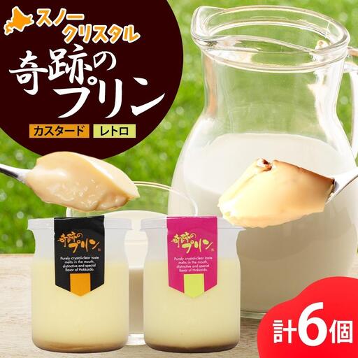 旭山 奇跡のプリン カスタード&レトロ 各3個 計6個 | プリン 北海道_04229