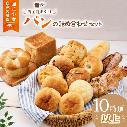 店主気まぐれ「パン」の詰め合わせセット 計10種類以上 国産小麦 国産 自家製酵母 パン詰め合わせ 三重県 多気町 NT-01