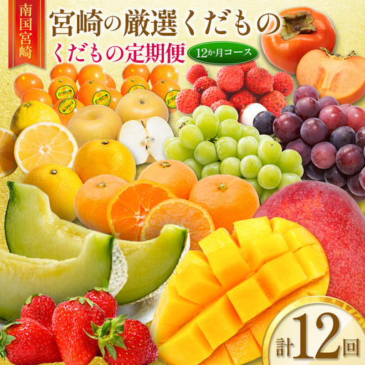 青果店 チョイス！くだもの 定期便 Vol.5（全12回）国産 フルーツ 果物 1年間 毎月お届け 産地直送 F148-2608