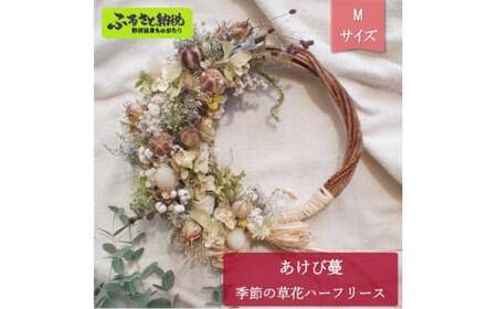 あけび蔓 季節の草花ハーフリース Mサイズ |
