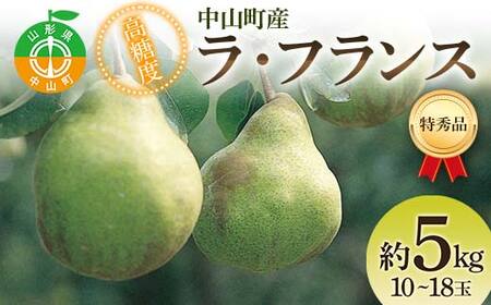 2026年産 先行受付 中山町産 高糖度 ラ・フランス 約5kg 特秀品 10～18玉 果物 フルーツ 山形県 中山町 F4A-0473