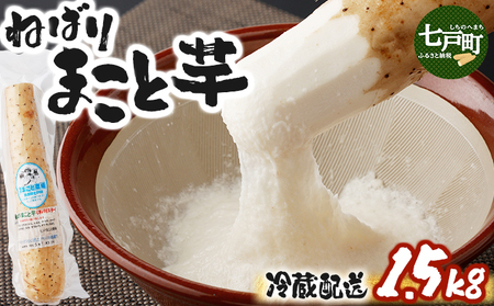ねばりまこと芋(ネバリスター)1.5kg (真空パック包装)[青森県 七戸町 送料無料 長芋 山芋 イチョウ芋 大和芋 粘り 小分け 個包装 便利 プレーン 無添加 とろろ 栄養 ご飯のお供][02402-0323]