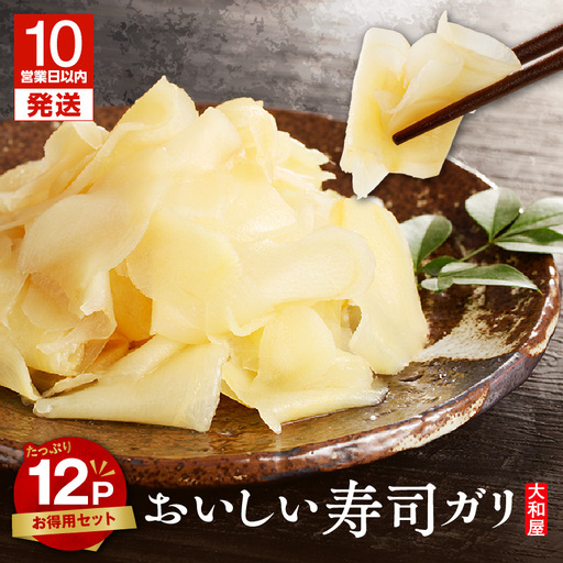 【10営業日以内に発送】おいしい 寿司ガリお徳用 セット（12個入り） T055-016 惣菜 総菜 加工食品