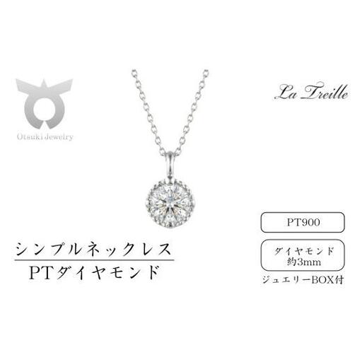 シンプルネックレス　プラチナ（ダイヤ）