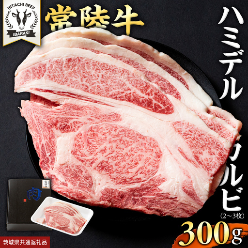 【 常陸牛 】A5 等級 ハミデルカルビ 300g (2～3枚) (茨城県共通返礼品) 牛肉 サーロイン 焼肉 国産