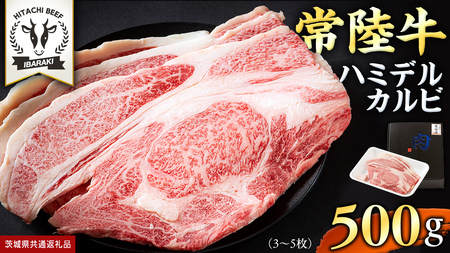 【 常陸牛 】A5 等級 ハミデルカルビ 500g (3～5枚)  (茨城県共通返礼品) 牛肉 サーロイン 焼肉 国産