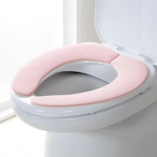 【ソフトピンク】サンコー ズレない さらっと ベンザシート おくだけ吸着 便座カバー 洗える KN-56
