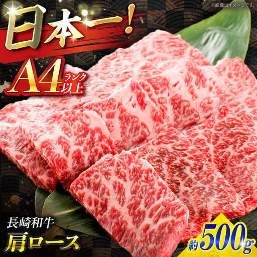 【A4ランク以上】長崎和牛 肩ロース 500g / 和牛 国産 牛肉 にく ブランド牛 真空 / 南島原市 / ミカド観光センター[SEC005]