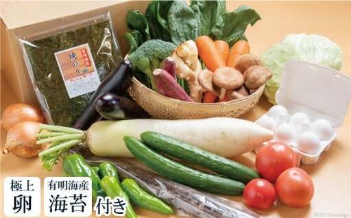 BD024 大三東からお届けおすすめ野菜セット（極上卵、有明海産海苔付き）