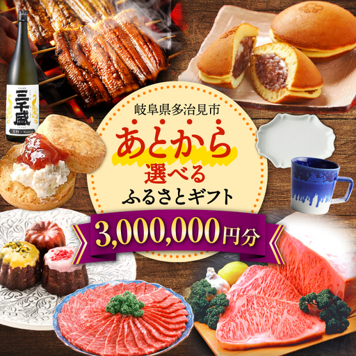 [あとから選べる] 岐阜県多治見市ふるさとギフト 300万円分 飛騨牛 日本酒 スイーツ 美濃焼 あとから ギフト