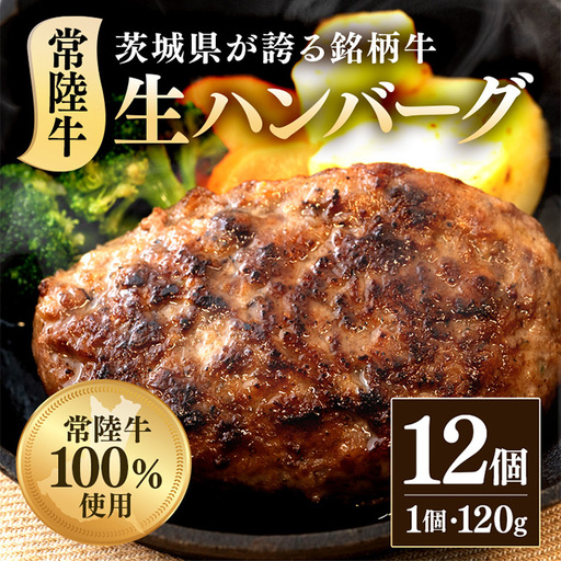 生ハンバーグ120g×12個 常陸牛 100％ 516