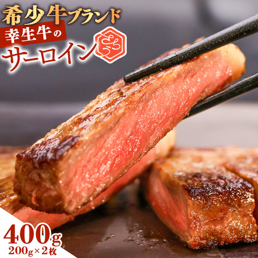 [30営業日以内配送]幸生牛 サーロインステーキ 400g(200g×2枚) ステーキ 肉 牛肉 希少 山形 [幸せを運ぶ牛]