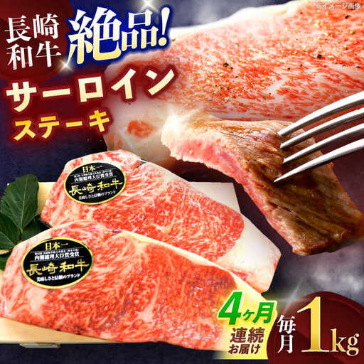 【4回定期便】牛肉ステーキ サーロイン ステーキ 約400g 約1kg(250g×4枚) [OCE050]