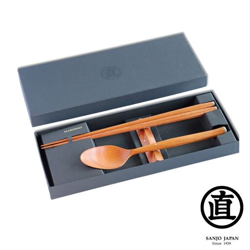 無双＆ロデオスプーン190セット 紫檀 箸 スプーンセット ギフト プレゼント 木製 三条市 燕三条 [マルナオ] 【066S007】