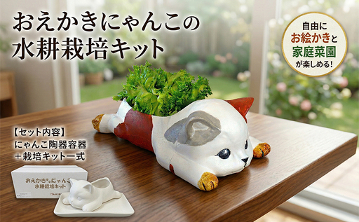 おえかきにゃんこ の 水耕栽培キット