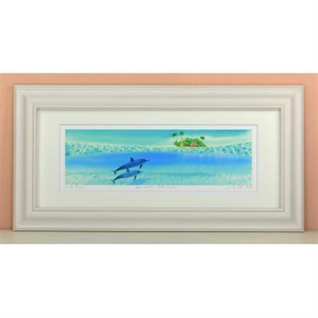 栗乃木ハルミ版画額装品「beneath the sea」【1334316】
