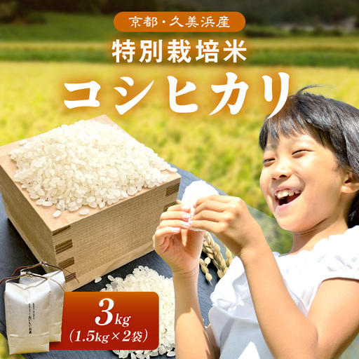 【令和7年】特別栽培米コシヒカリ3kg コシヒカリ 京丹後市