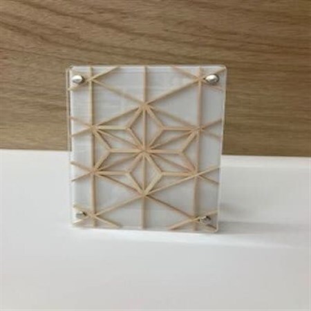 よしの組子スタンド(白) 13cm×19cm×7cm_雑貨     装飾品・工芸品   _【1143271】