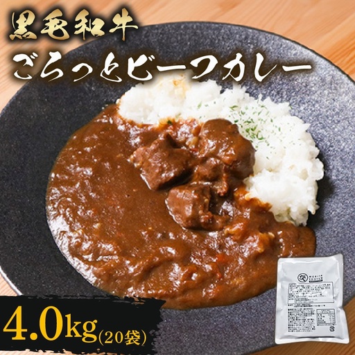 【 レトルトカレー 】 ごろっと黒毛和牛 20袋 レトルトカレー