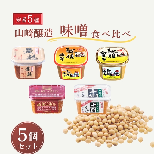 山崎醸造 定番味噌 食べ比べ5個セット