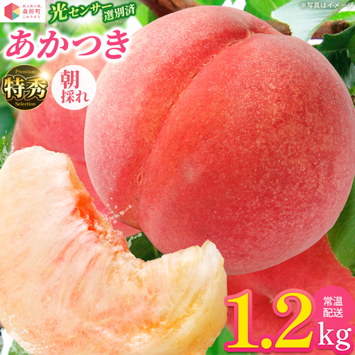 もも[あかつき・2027年産先行予約]特秀1.2kg「献上桃の郷ブランド品」桑折町産 JAふくしま未来 桃 / もも モモ 果物 フルーツ 旬 甘い 甘み ジューシー 果肉 果汁 新鮮 フレッシュ デザート おいしい 産地直送 桑折 こおり こおりまち 福島県 特産品 献上の郷 [07301-0224]