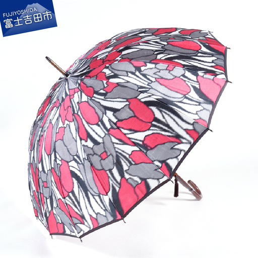 高級雨傘【チューリップ】赤色 