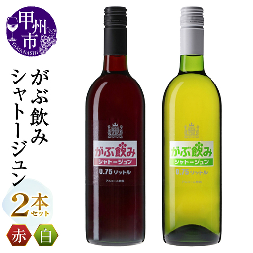 シャトージュン がぶ飲み赤白2本（MG）B11-802 【ワイン シャトージュン 赤ワイン 白ワイン セット 甲州市 山梨県】