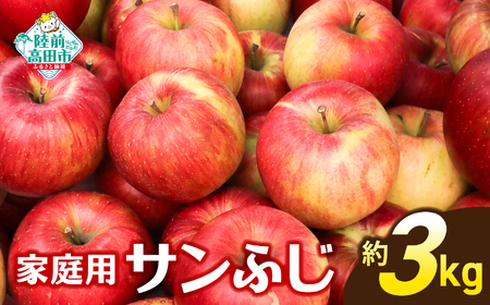 先行予約 当園人気No.1☆ りんごの王様 家庭用「サンふじ」約3kg りんご