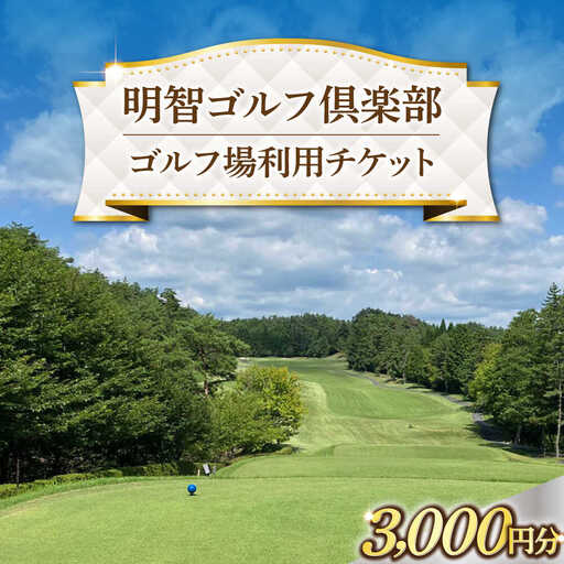 明智ゴルフ場利用券[3,000円分] / 恵那市 / 明智ゴルフ倶楽部 [AUDE006]