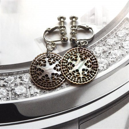 黒蝶貝「ベツレヘムパール風」イヤリング_装飾品・工芸品 ピアス・イヤリング アクセサリー _