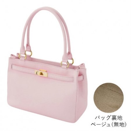 【濱野皮革工藝】シューカペラ ハンドバッグ(裏地無地)ライトピンク_装飾品・工芸品  鞄・バッグ かばん カバン_【1539998】