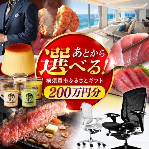 【あとから選べる！】横須賀市 ふるさとギフト 200万円分 牛肉 葉山牛 プリン スイーツ 干物 マグロ 米 オフィスチェア 定期便 神奈川 横須賀 あとから 選べる あとから寄附 あとからチョイス セレクト[AKZZ012]