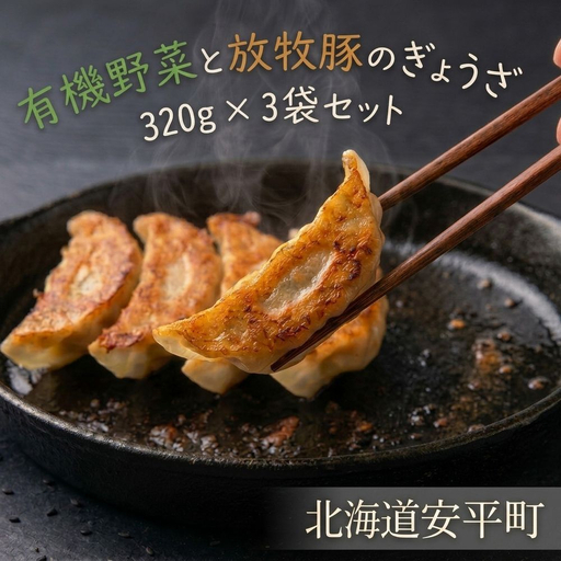 ぎょうざ 有機野菜と放牧豚のぎょうざ 3袋セット【1518870】