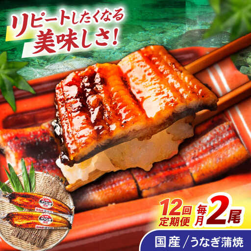 【12回定期便】【諫早淡水】うなぎ蒲焼2尾 / うなぎ ウナギ 鰻 国産うなぎ 国産鰻 蒲焼き 蒲焼 かばやき うな重 うな丼 / 諫早市 / 諫早淡水株式会社 [AHAT026]