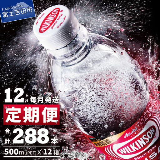 強炭酸水[12ヶ月お届け!]ウィルキンソンタンサン(24本入)アサヒ 定期便 炭酸