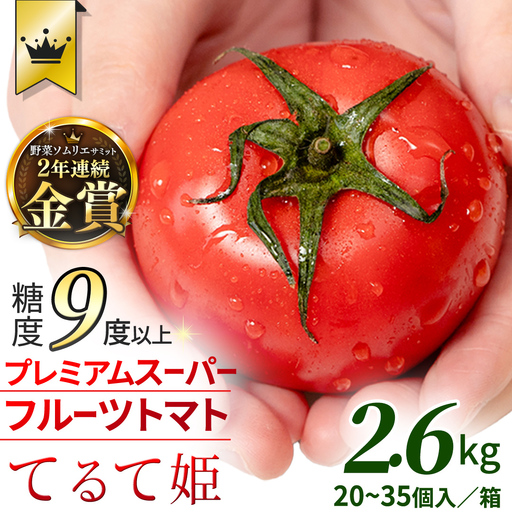 《 2027年 収穫分 》2～6月配送 スーパーフルーツトマト てるて姫 大箱 約2.6kg × 1箱 【20～35玉/1箱】 糖度9度以上 先行予約 フルーツトマト ブランドトマト 野菜 ギフト 贈答 青空レストラン アド街ック天国 グッドモーニング 黄金のワンスプーン 昼めし旅 [BC085sa]
