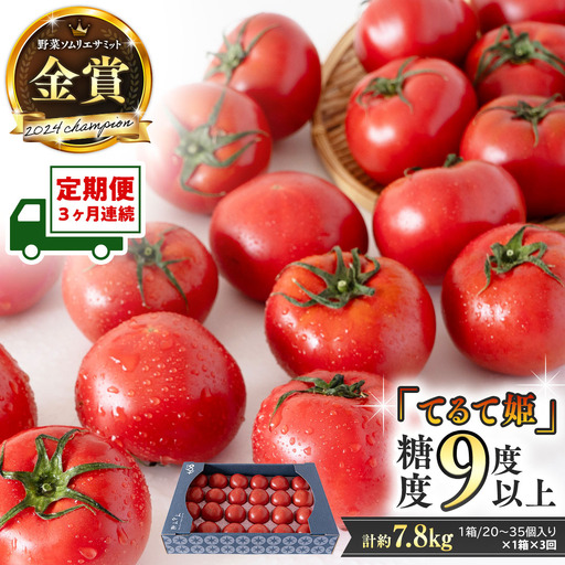 糖度9度以上[定期便]スーパーフルーツトマト てるて姫 大箱 約2.6kg×1箱×3回 糖度9度以上 先行予約 定期便 3ヶ月 茨城県 桜川市 KEK 国産 トマト フルーツトマト ブランドトマト 野菜 ギフト 贈答 青空レストラン アド街ック天国 グッドモーニング 黄金のワンスプーン 昼めし旅 [BC087sa]