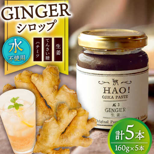 HAO！ジンジャーシロップ 160g×5 [DAA048] 生姜 シロップ
