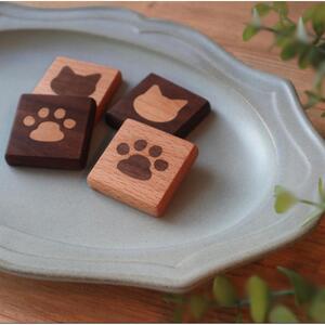 猫のクッキーマグネット　４種セット
