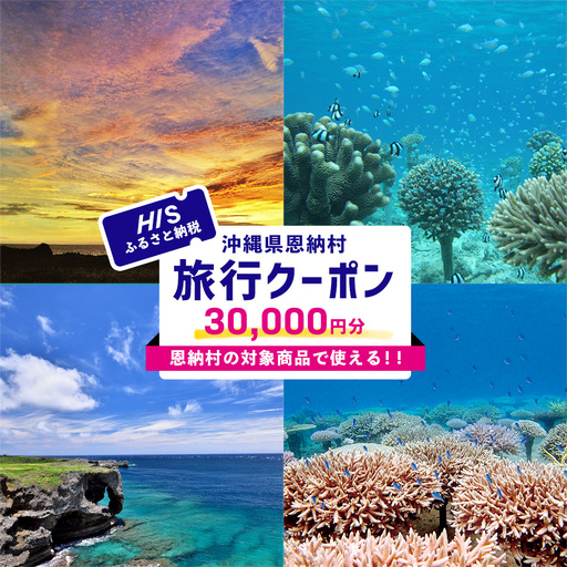 【沖縄県恩納村】HISふるさと納税旅行クーポン 30,000円分