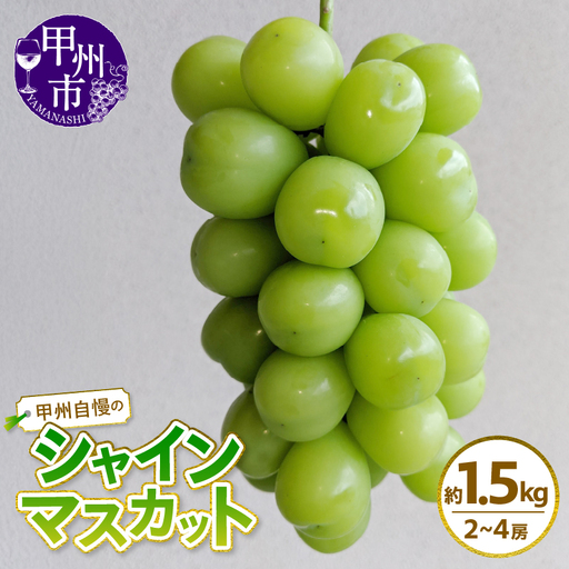 甲州自慢のシャインマスカット 約1.5kg（2～4房入り）【2026年発送】（NK）B12-422 シャインマスカット フルーツ