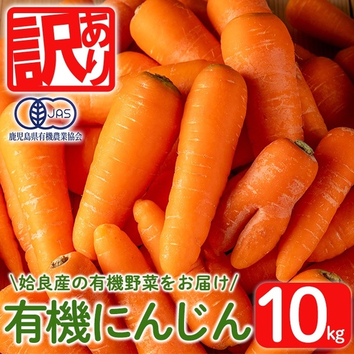 a992 [訳あり][先行予約受付中!2026年12月上旬〜2027年3月上旬の間に発送予定]有機人参 (10kg)[今村農園]姶良市 国産 有機栽培 有機 野菜 やさい にんじん ニンジン 訳アリ