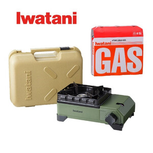 イワタニ カセットフー タフまるジュニア オリーブ+カセットガス3P [11100-0940]