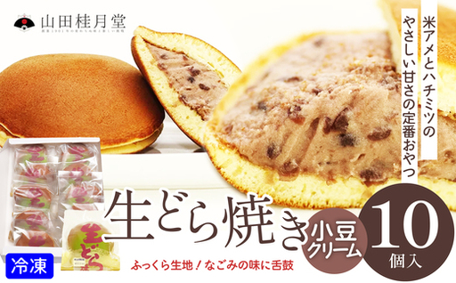生どら焼き 10個入り　60P023011【山田桂月堂】